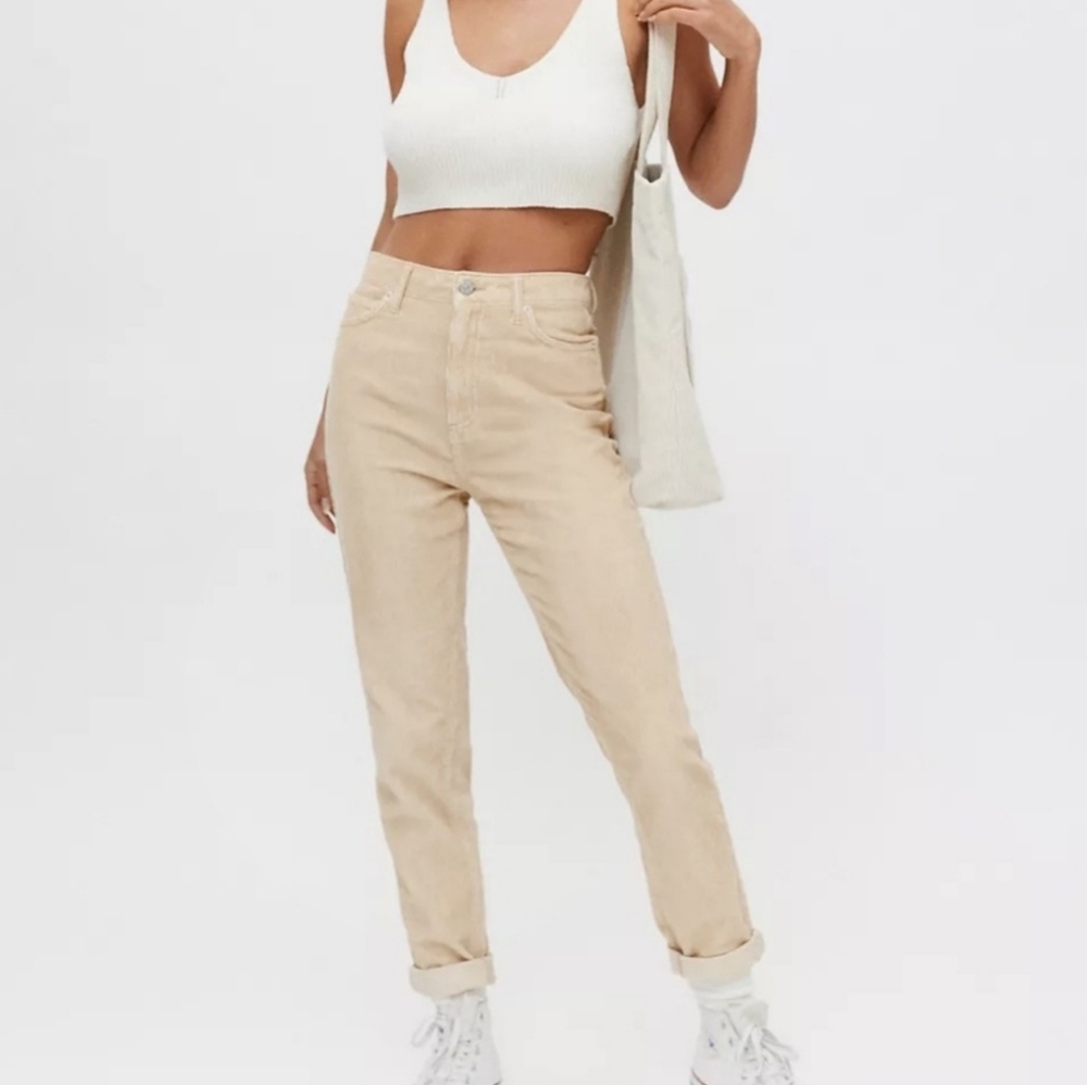 NWOT Electic Grandpa, Academia UO BDG "Corduroy High-Waisted Mom Pant", sz 27